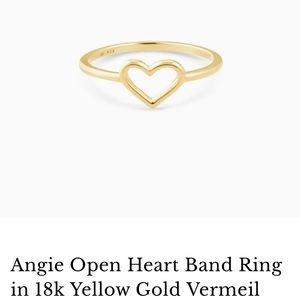 KENDRA SCOTT heart ring size 6. EXCELLENT condition. 18k Gold Vermeil